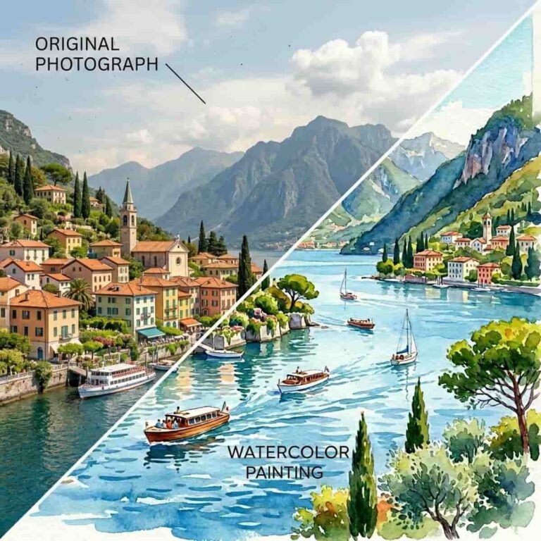 watercolor photo effect